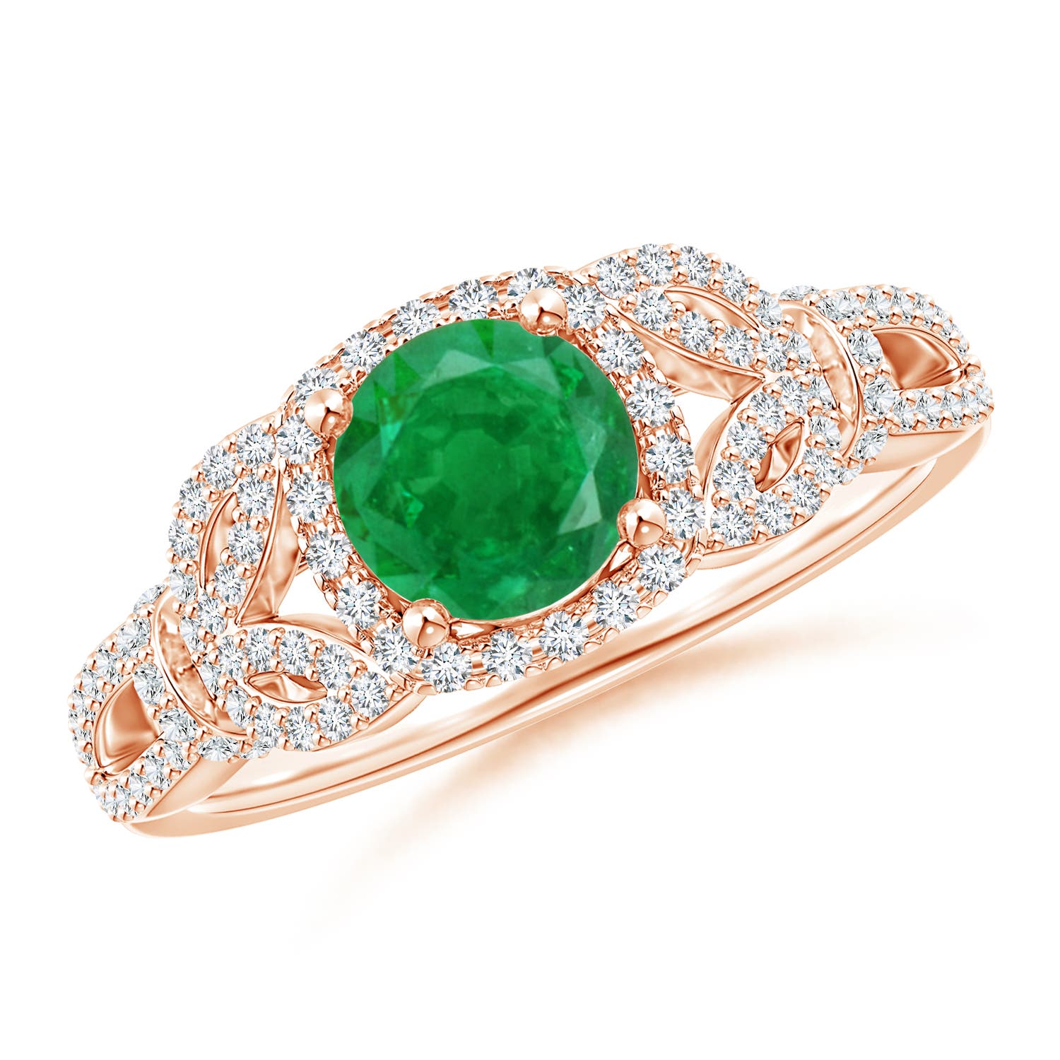 AA - Emerald / 1.19 CT / 14 KT Rose Gold