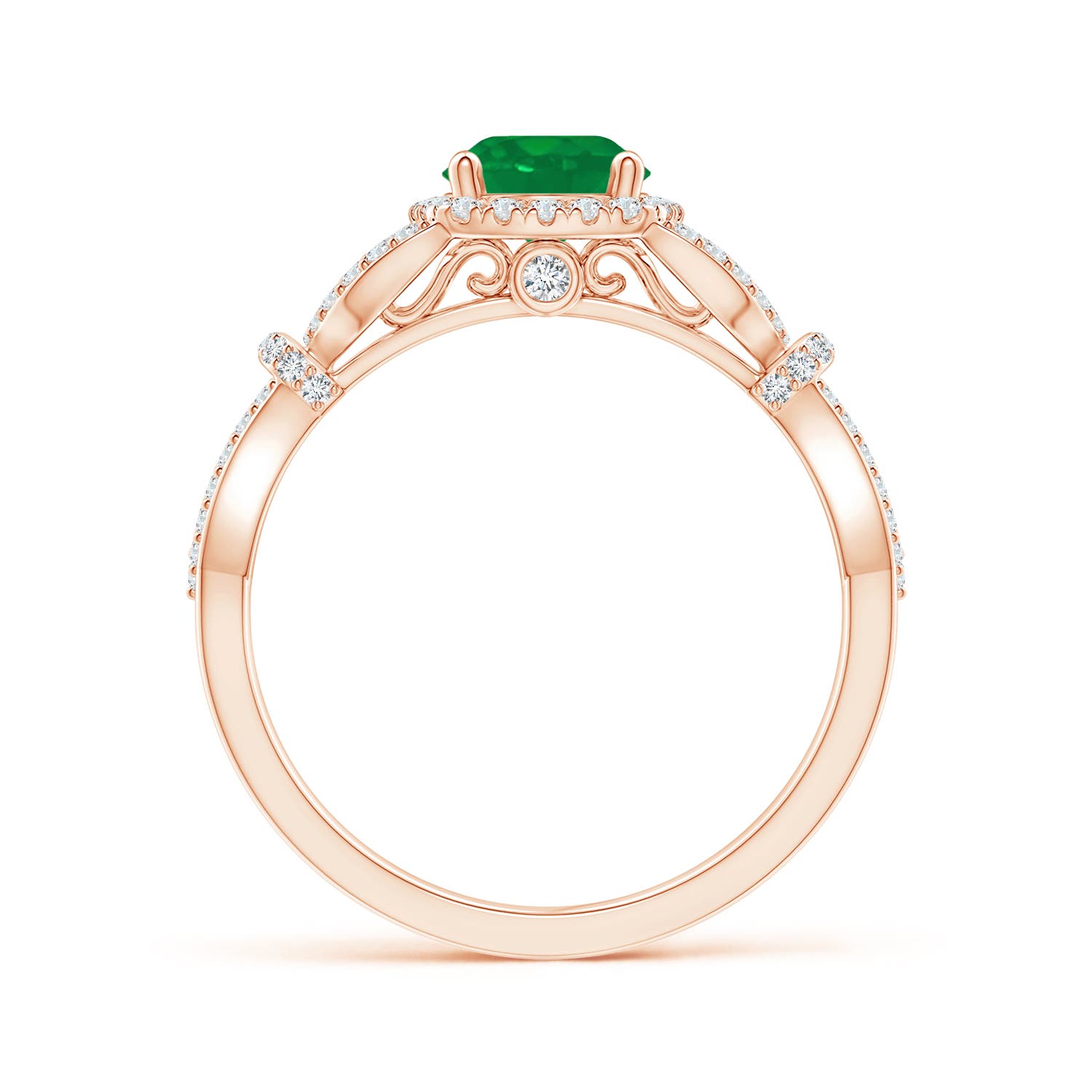 AA - Emerald / 1.19 CT / 14 KT Rose Gold