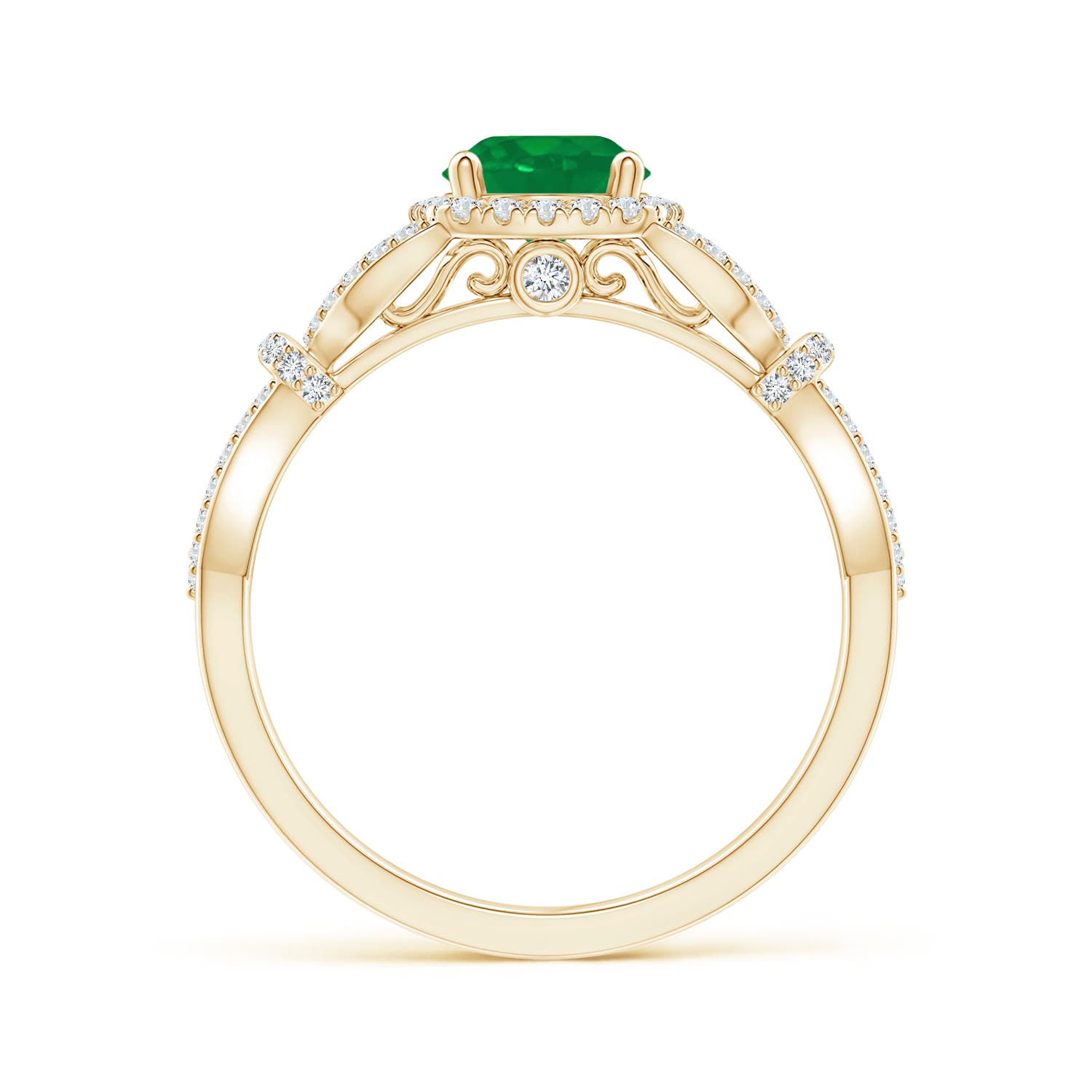 AA - Emerald / 1.19 CT / 14 KT Yellow Gold