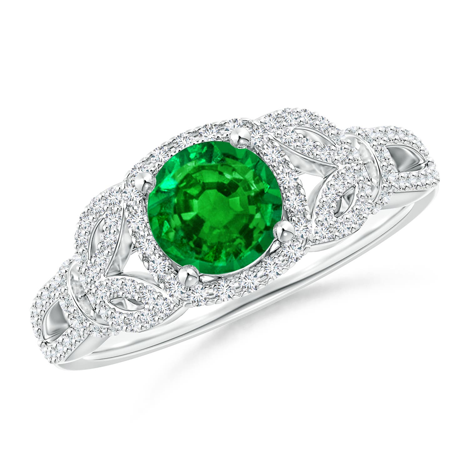 AAAA - Emerald / 1.19 CT / 14 KT White Gold