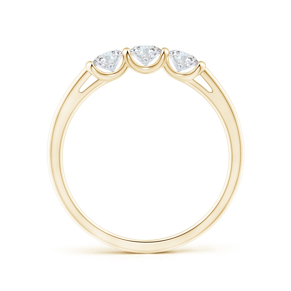 3.3mm GVS2 Classic Bar-Set Diamond Three Stone Ring in Yellow Gold side-1