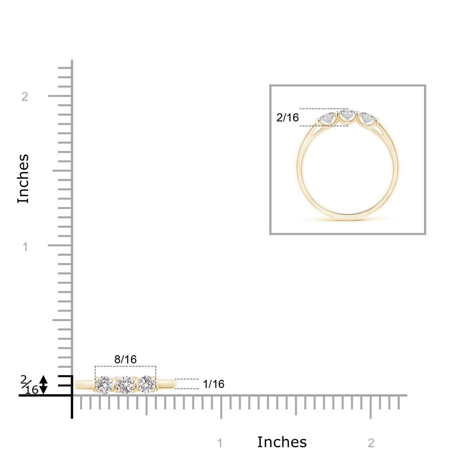 I-J, I1-I2 / 0.41 CT / 14 KT Yellow Gold