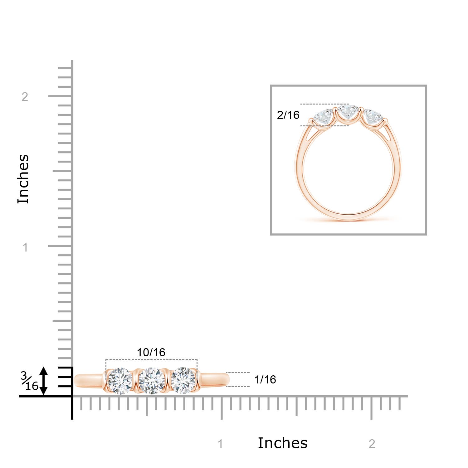 F-G, VS / 0.9 CT / 14 KT Rose Gold