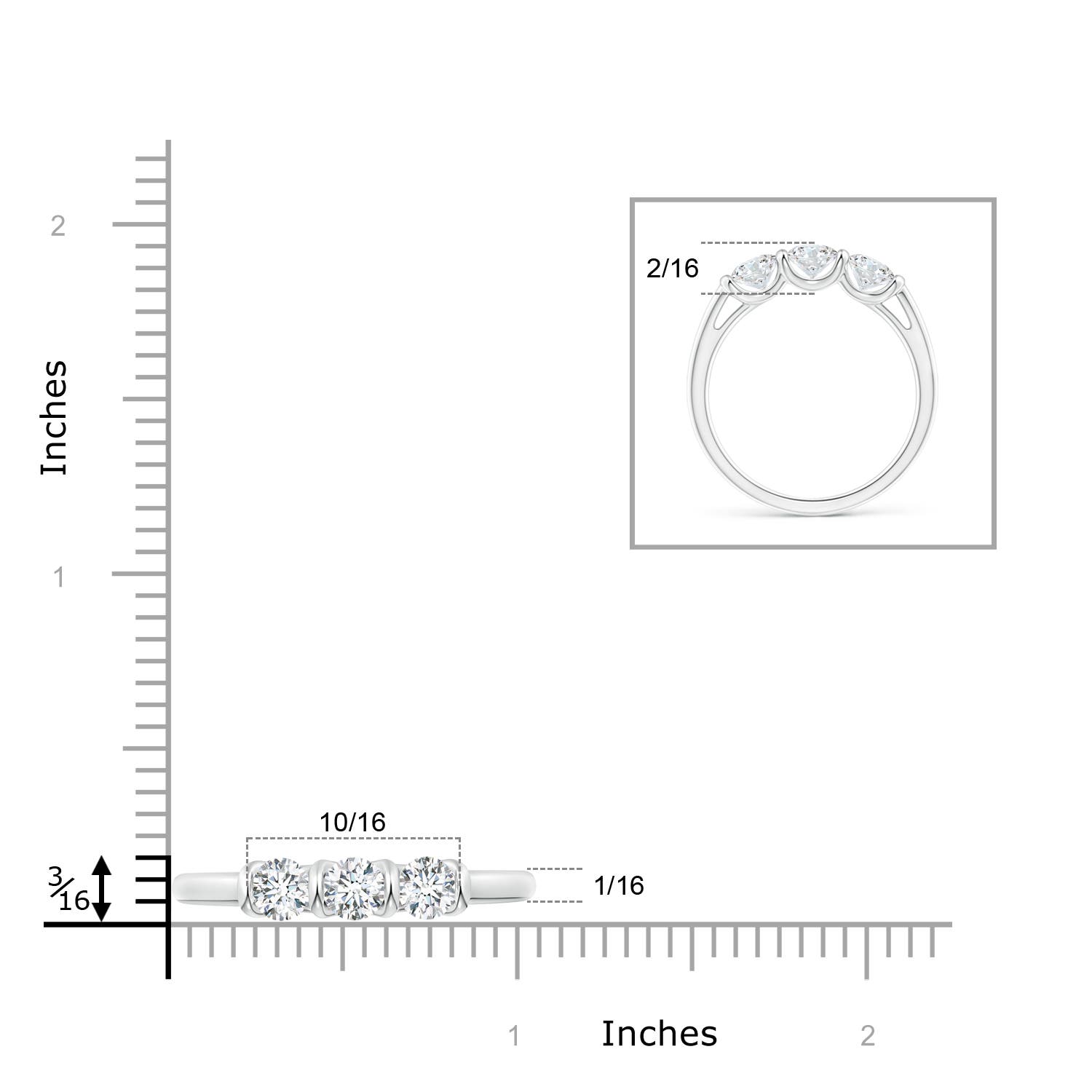 F-G, VS / 0.9 CT / 14 KT White Gold