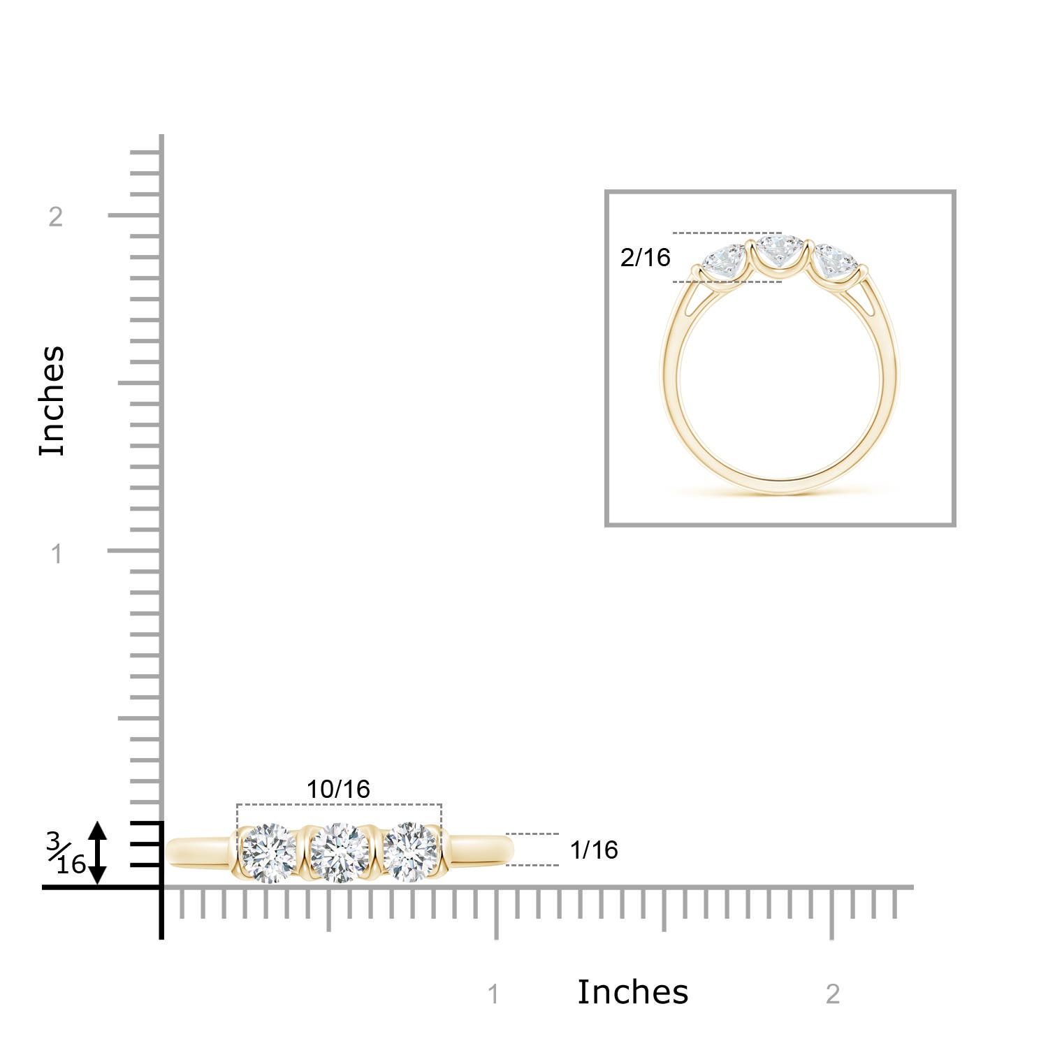 F-G, VS / 0.9 CT / 14 KT Yellow Gold