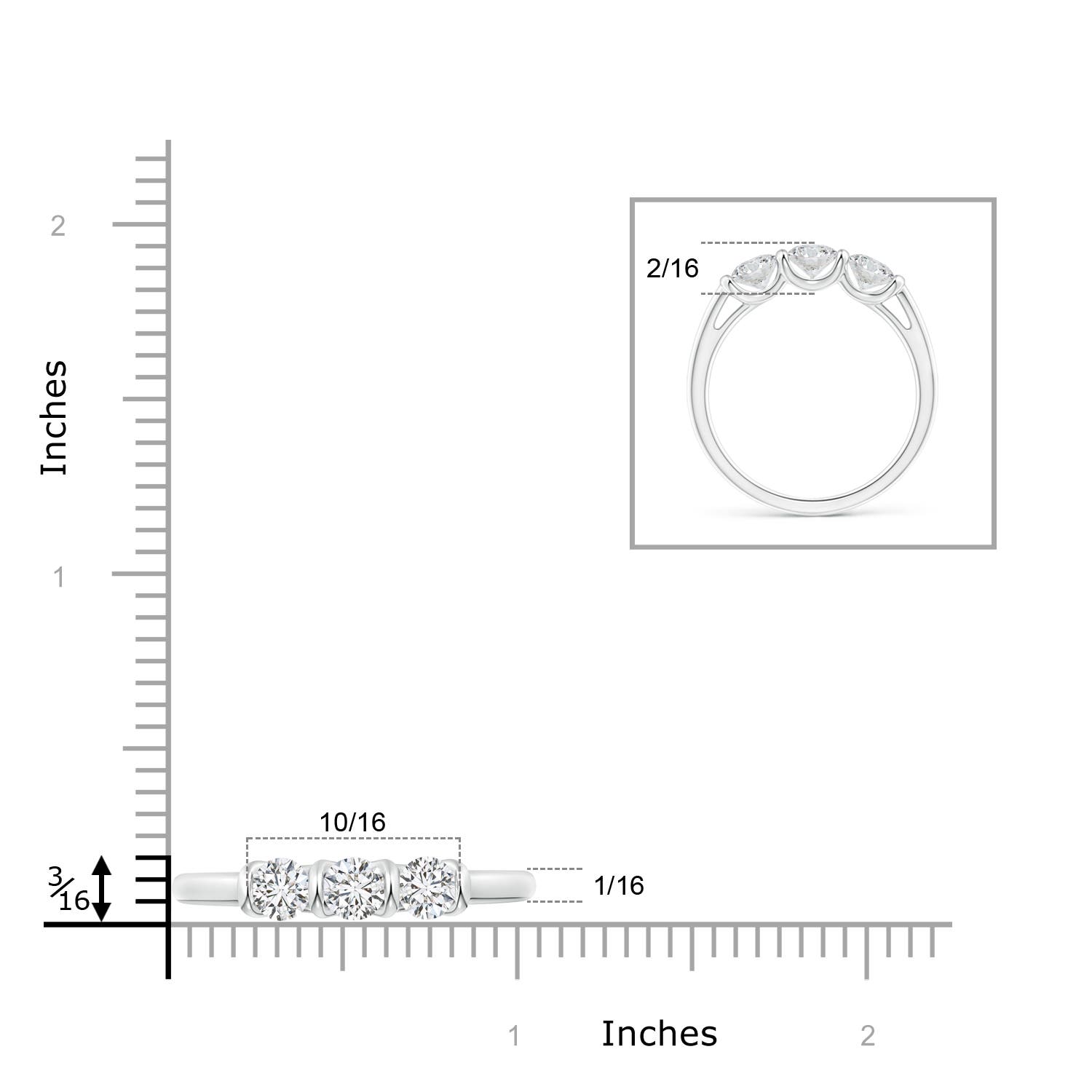 H, SI2 / 0.9 CT / 14 KT White Gold