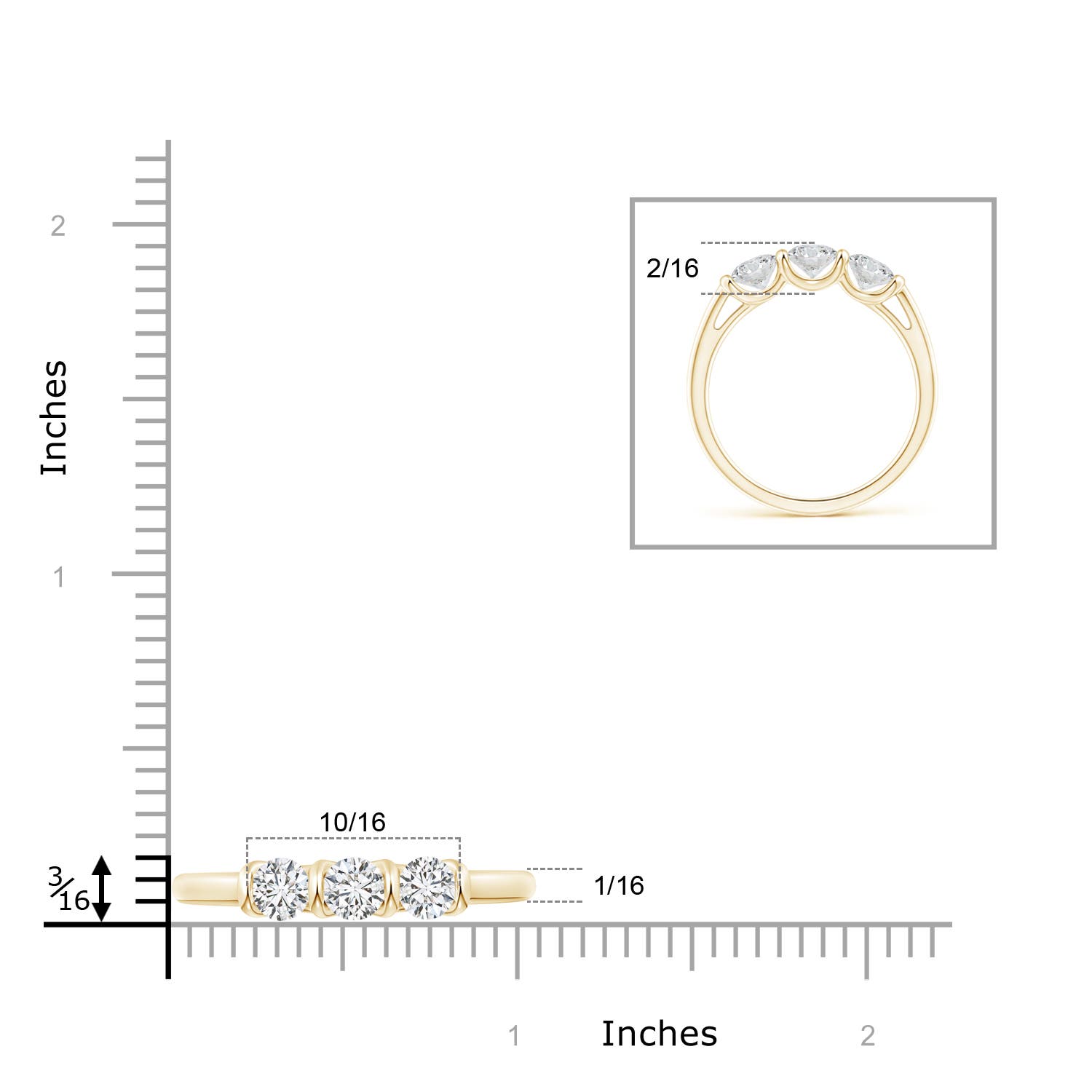 H, SI2 / 0.9 CT / 14 KT Yellow Gold