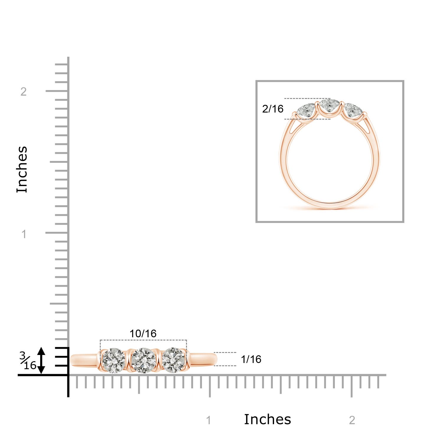 K, I3 / 0.9 CT / 14 KT Rose Gold