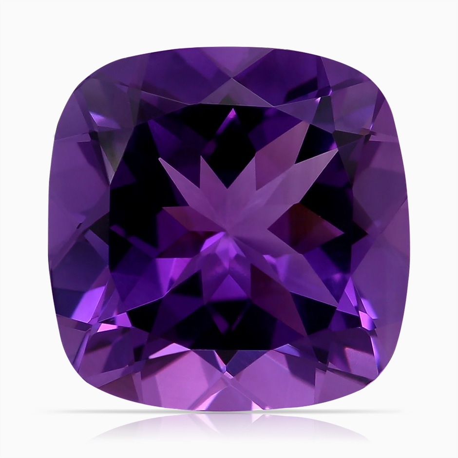 14.12x14.06x9.27mm AAAA Claw-Set GIA Certified Cushion Amethyst Crossover Ring in Yellow Gold side 699