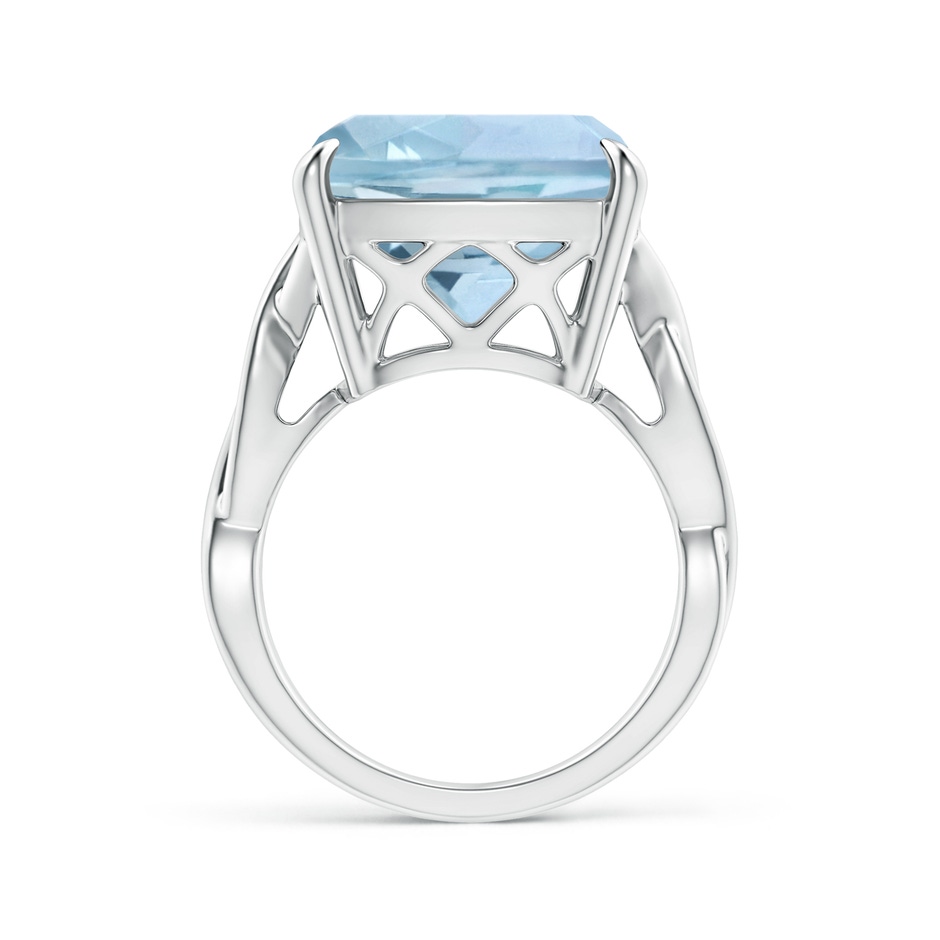 13.99x13.95x8.79mm AAA GIA Certified Claw-Set Cushion Aquamarine Crossover Ring in White Gold side 199