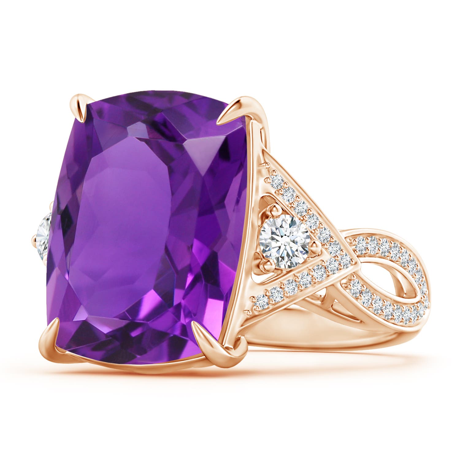 AAAA - Amethyst / 10.99 CT / 14 KT Rose Gold