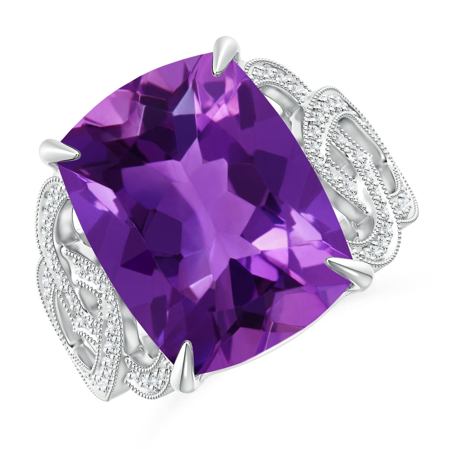 AAAA - Amethyst / 10.85 CT / 14 KT White Gold