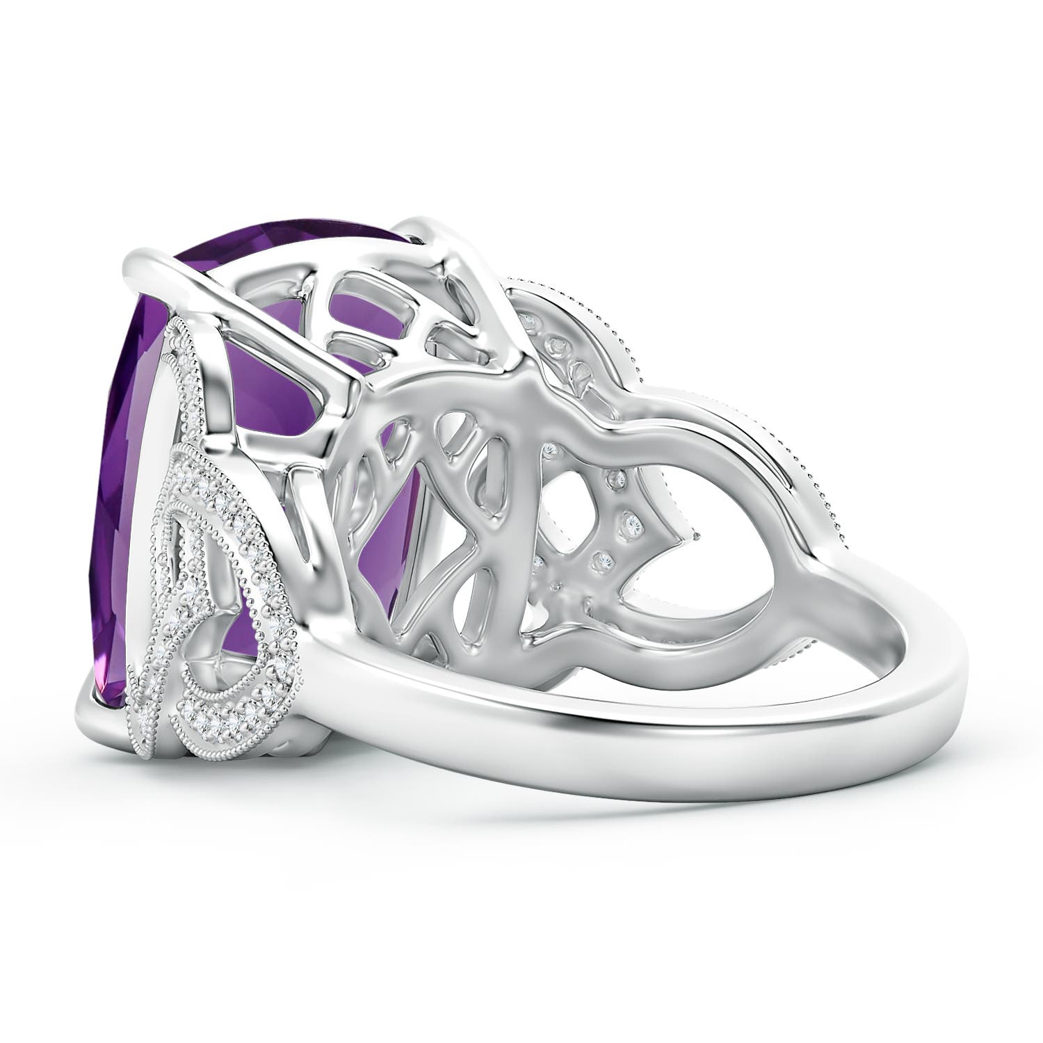 AAAA - Amethyst / 10.85 CT / 14 KT White Gold