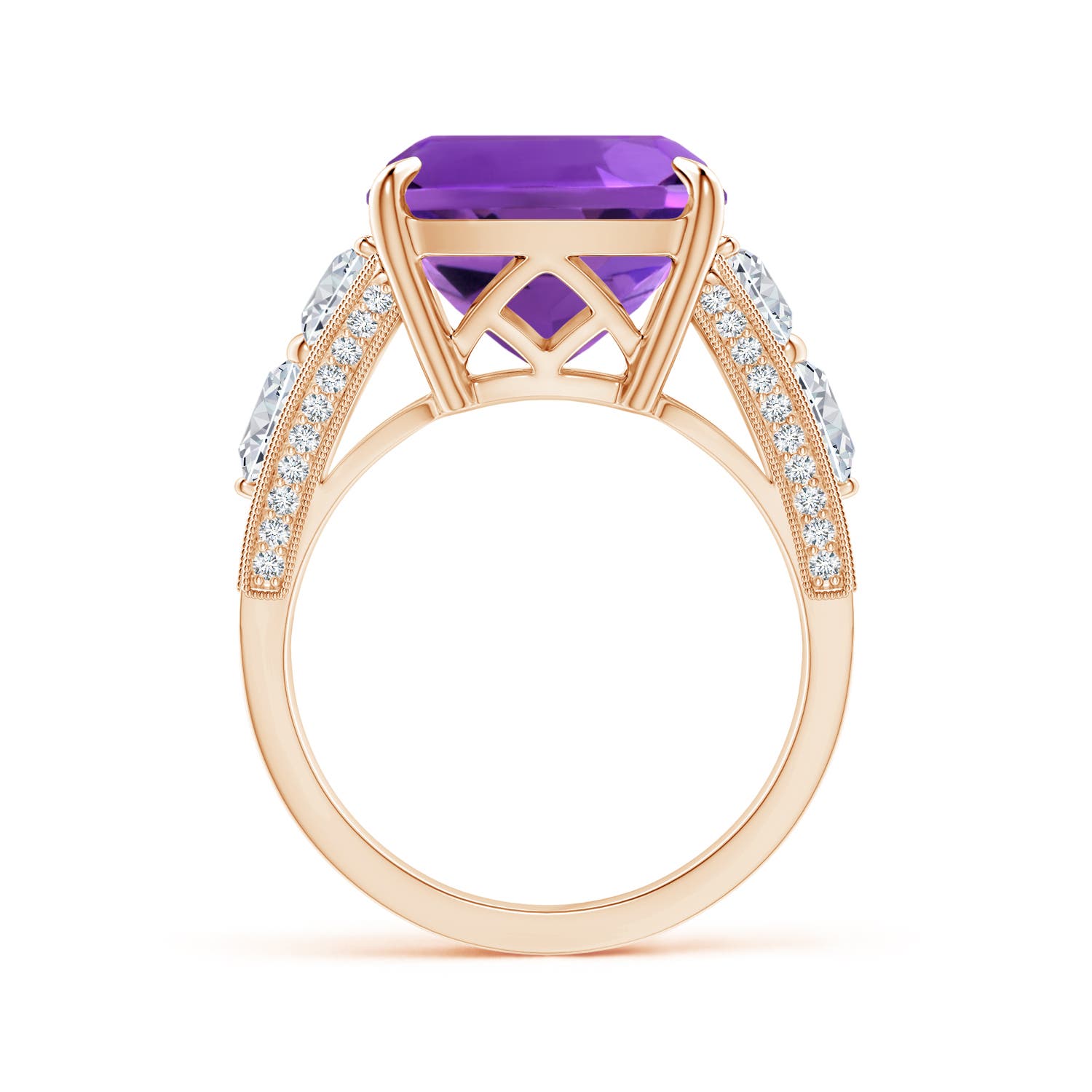 AAAA - Amethyst / 11.76 CT / 14 KT Rose Gold