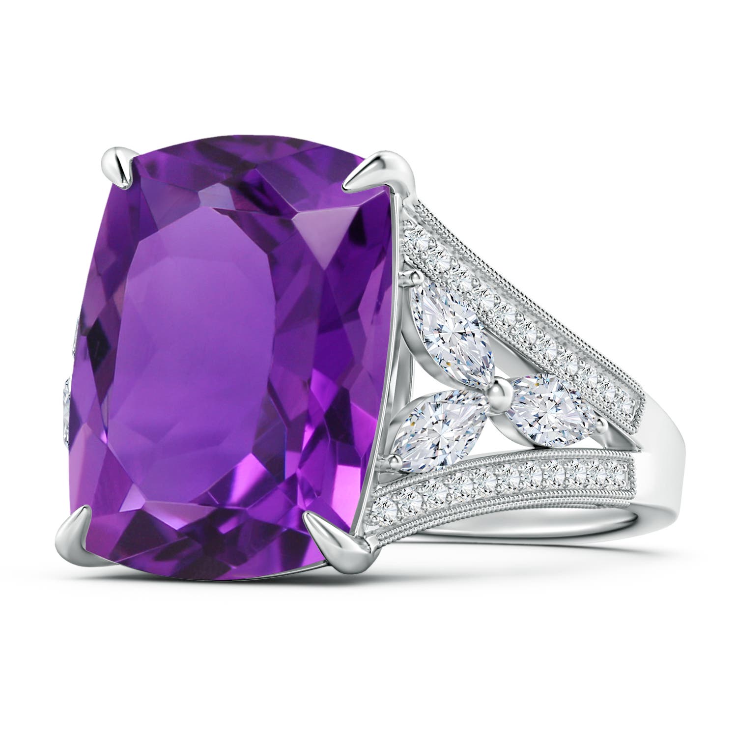 AAAA - Amethyst / 11.76 CT / 14 KT White Gold