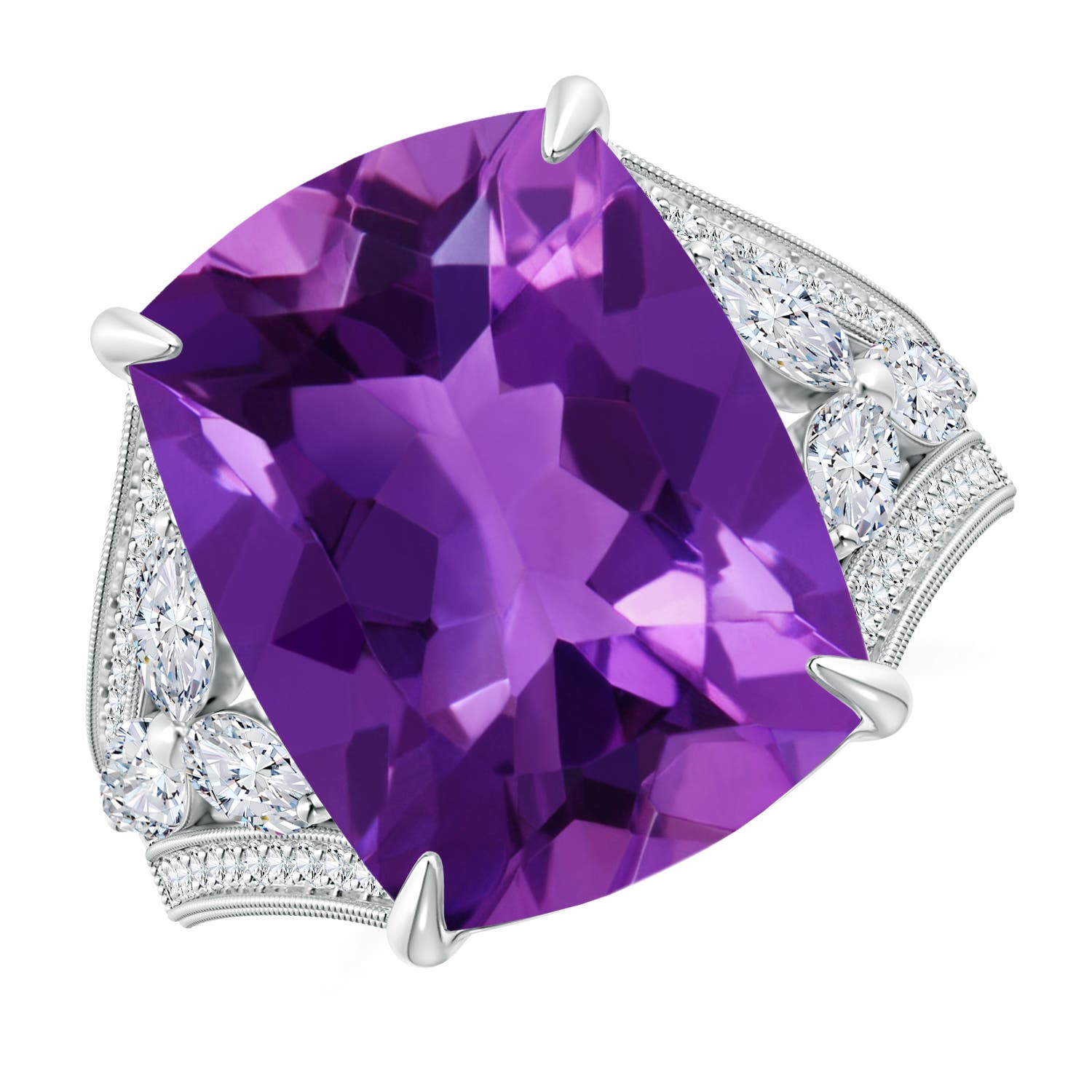 AAAA - Amethyst / 11.76 CT / 14 KT White Gold