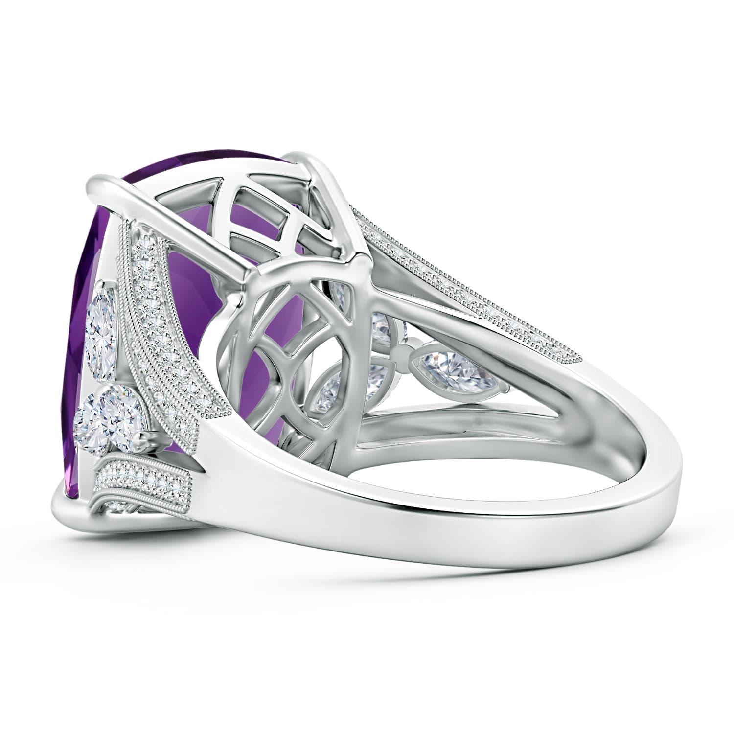 AAAA - Amethyst / 11.76 CT / 14 KT White Gold