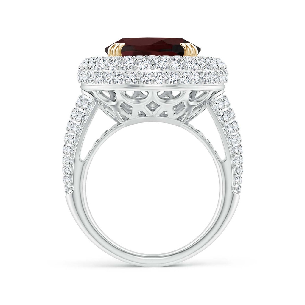 16.04x11.99x7.77mm A GIA Certified Oval Garnet Triple Halo Ring in White Gold Yellow Gold - side 199