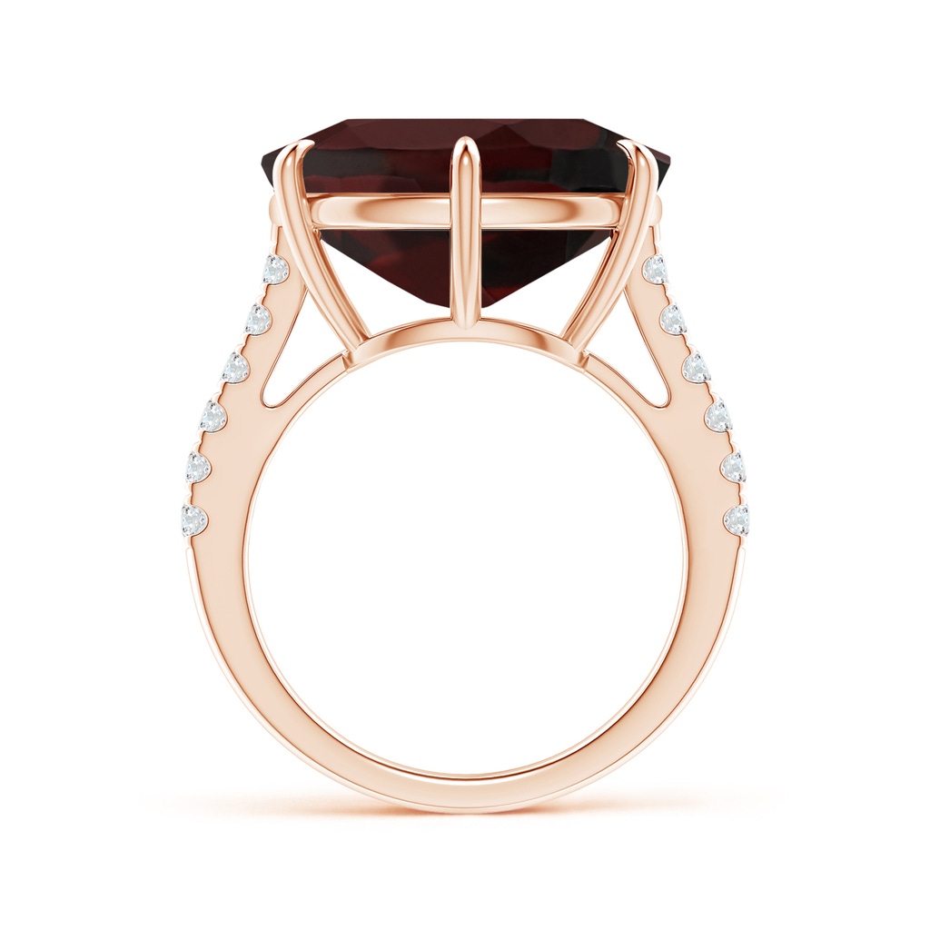16.04x11.99x7.77mm A GIA Certified Horizontal Oval Garnet Solitaire Ring in 10K Rose Gold - side 199