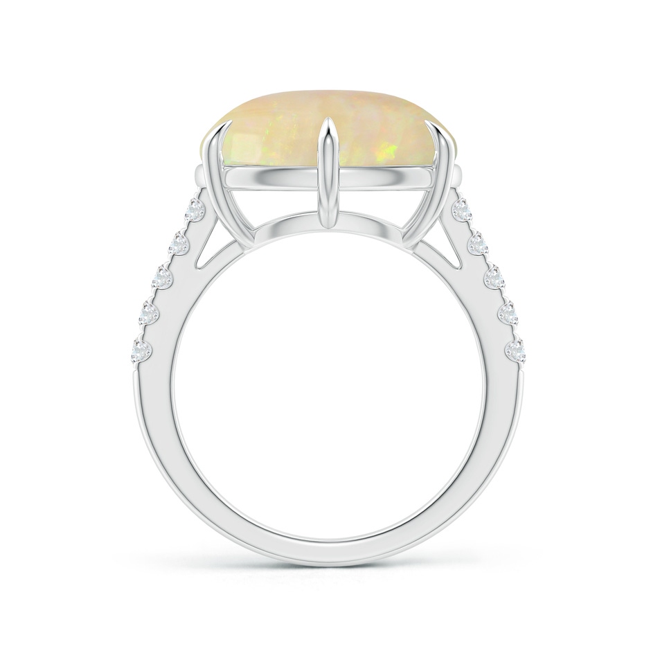 16.41x11.14x5.82mm AAAA East-West GIA Certified Oval Opal Solitaire Ring in 18K White Gold side-2