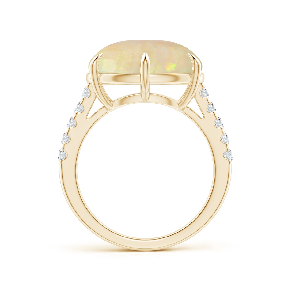 16.41x11.14x5.82mm AAAA East-West GIA Certified Oval Opal Solitaire Ring in Yellow Gold side 399