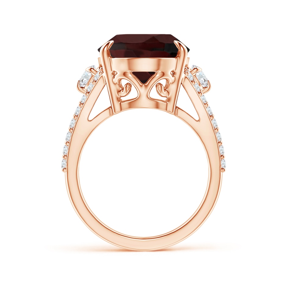 16.04x11.99x7.77mm A GIA Certified Oval Garnet Split Shank Ring in 18K Rose Gold side 199
