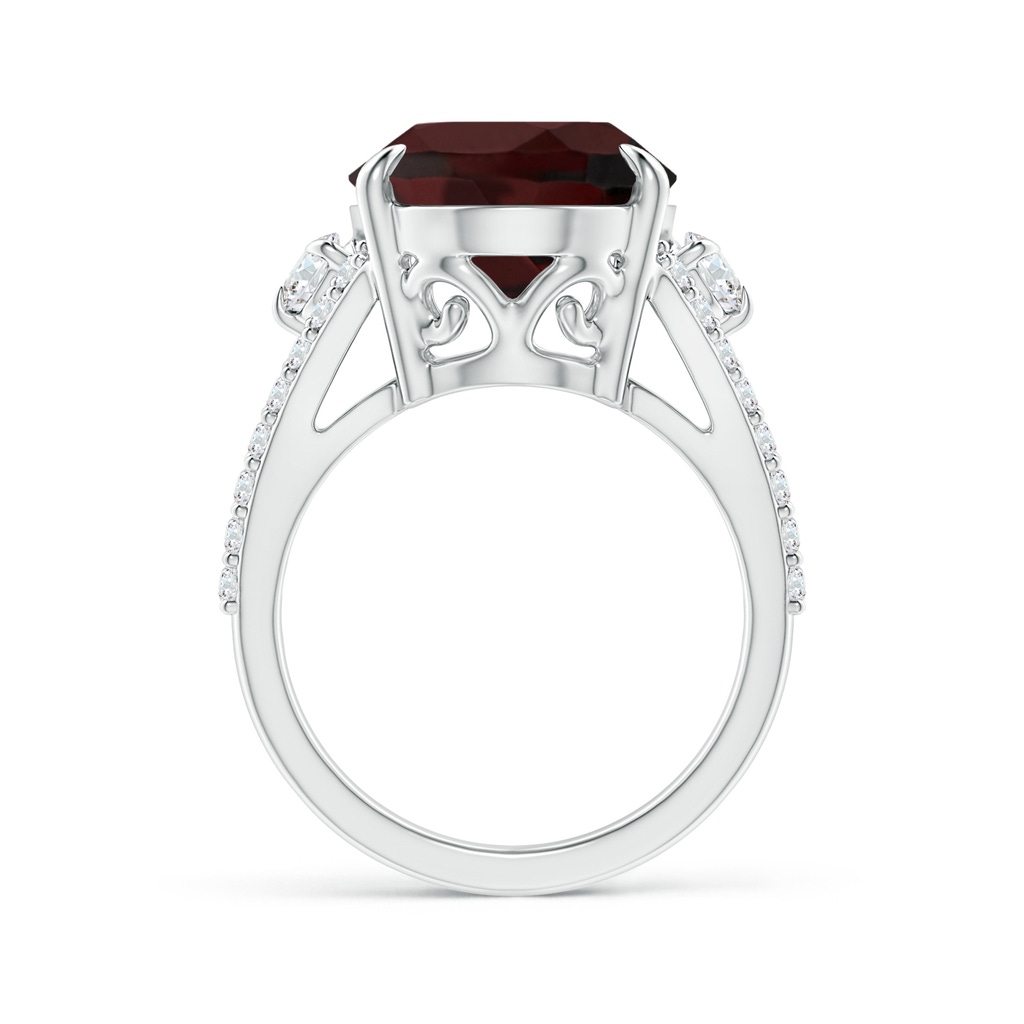 16.04x11.99x7.77mm A GIA Certified Oval Garnet Split Shank Ring in White Gold - side 199