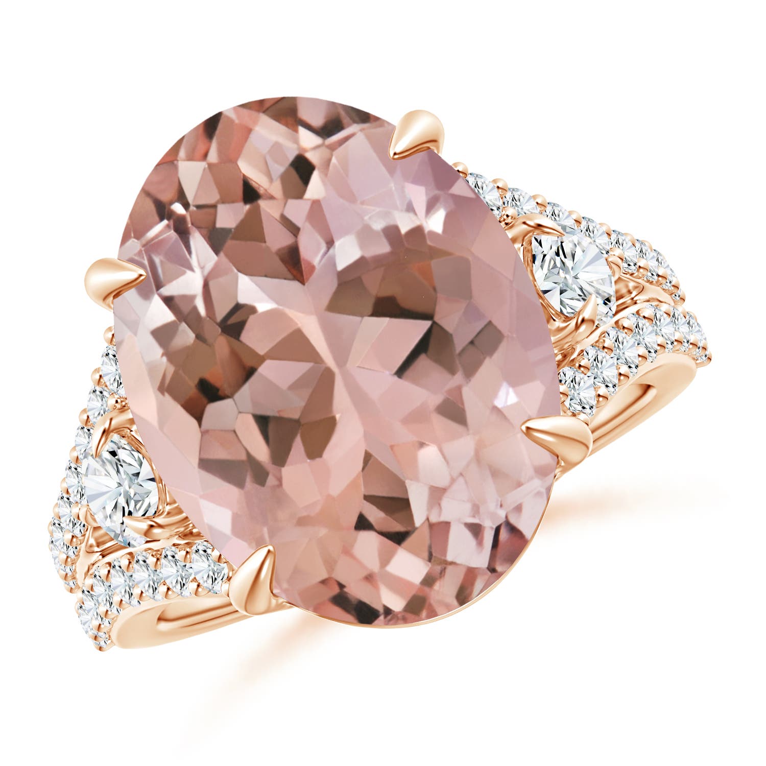 AAAA - Morganite / 9.89 CT / 14 KT Rose Gold