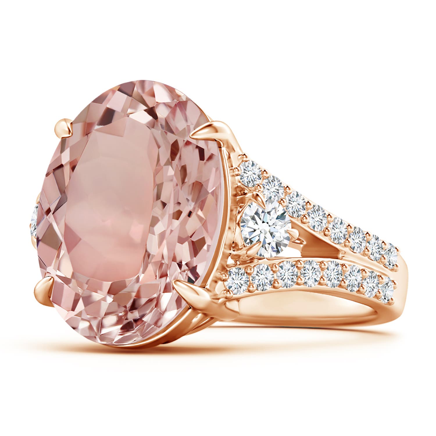 AAAA - Morganite / 9.89 CT / 14 KT Rose Gold