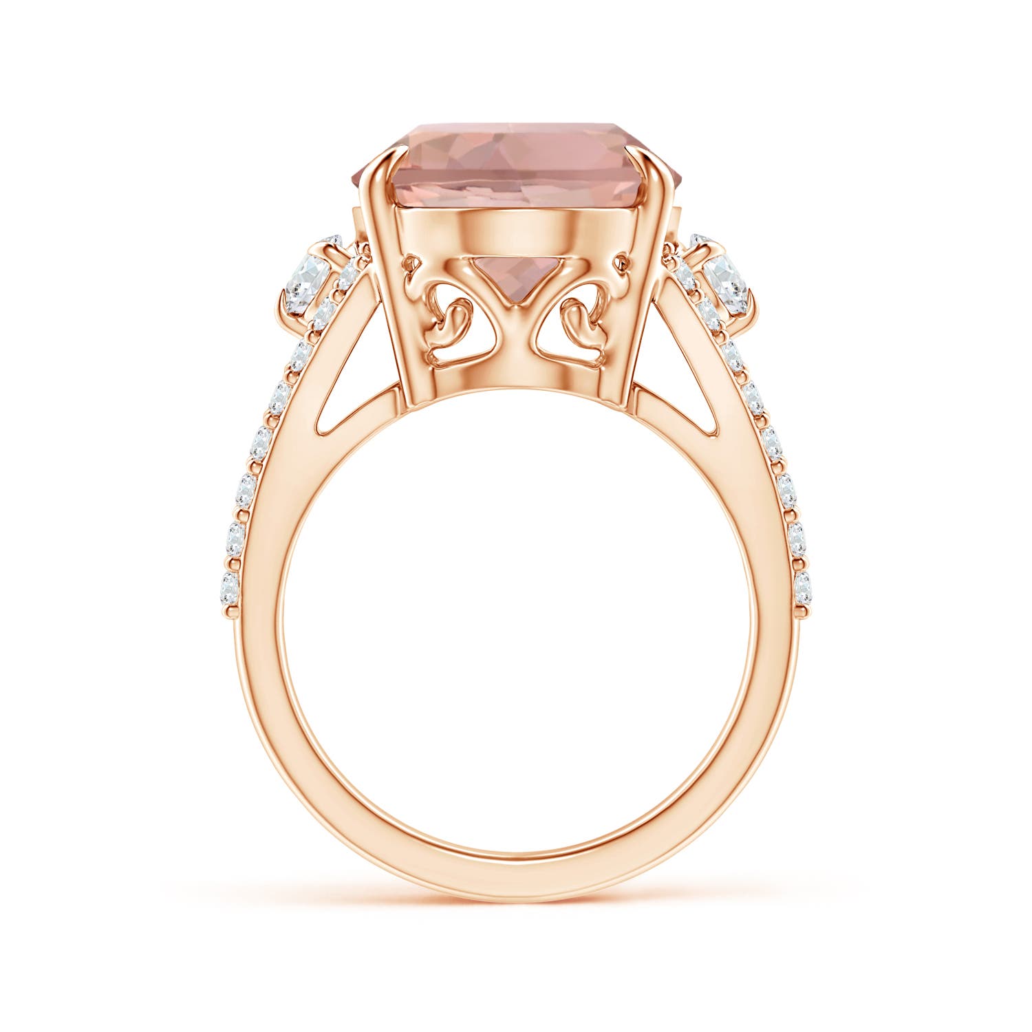 AAAA - Morganite / 9.89 CT / 14 KT Rose Gold