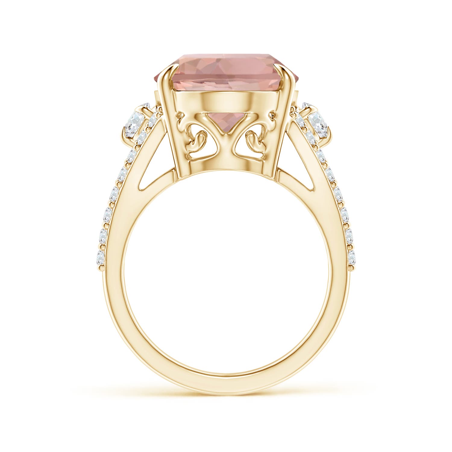 AAAA - Morganite / 9.89 CT / 14 KT Yellow Gold