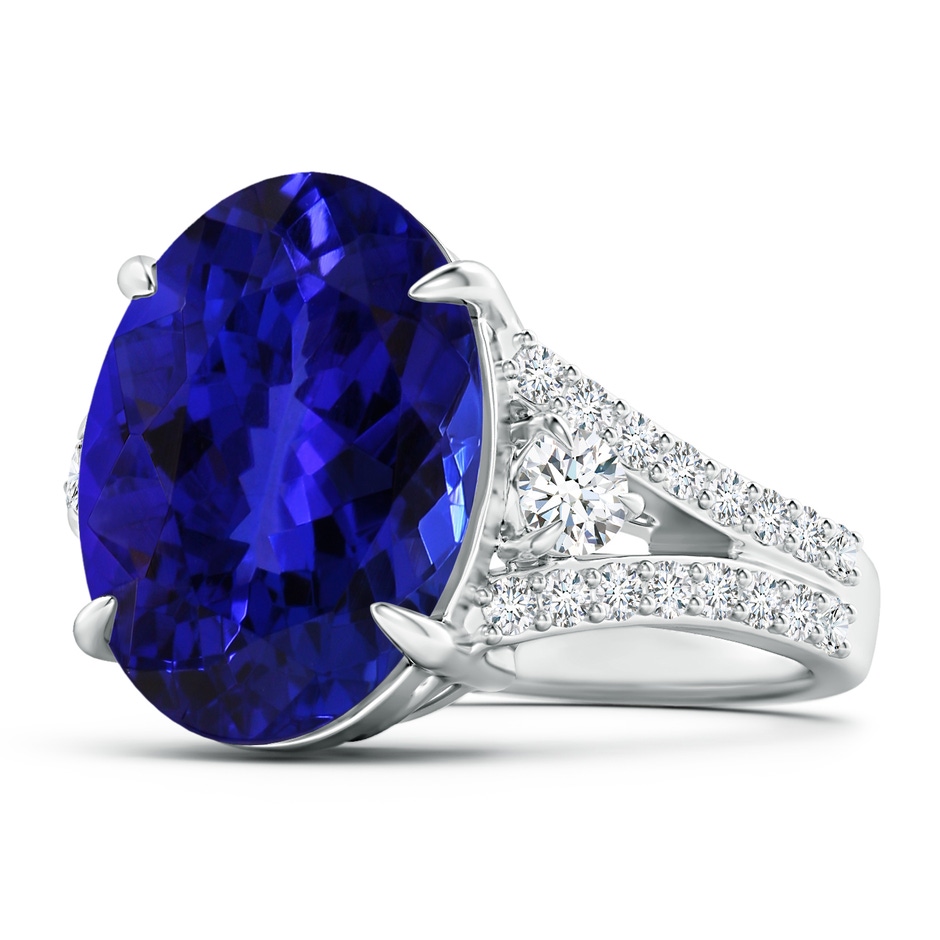 16.49x12.34x8.70mm AAAA GIA Certified Oval Tanzanite Split Shank Ring in White Gold Side 199