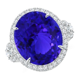 Halo White Gold Tanzanite Rings