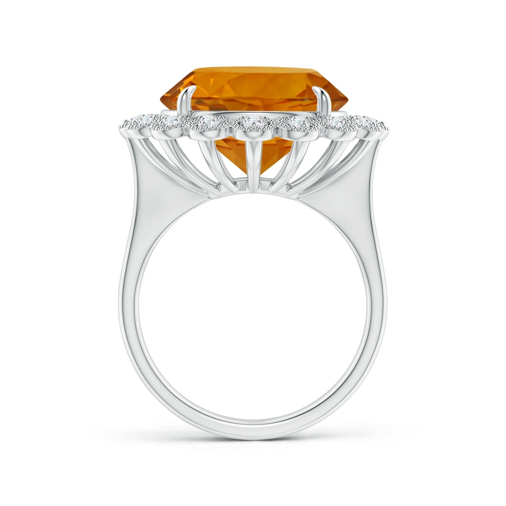 14.07x14.00x9.40mm AAAA GIA Certified Citrine & Diamond Floral Halo Ring in White Gold Side 199