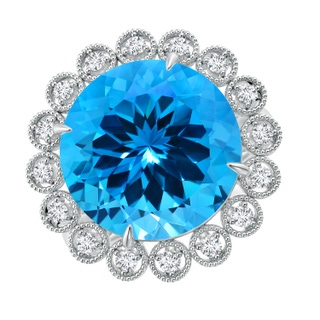 Round AAAA Swiss Blue Topaz