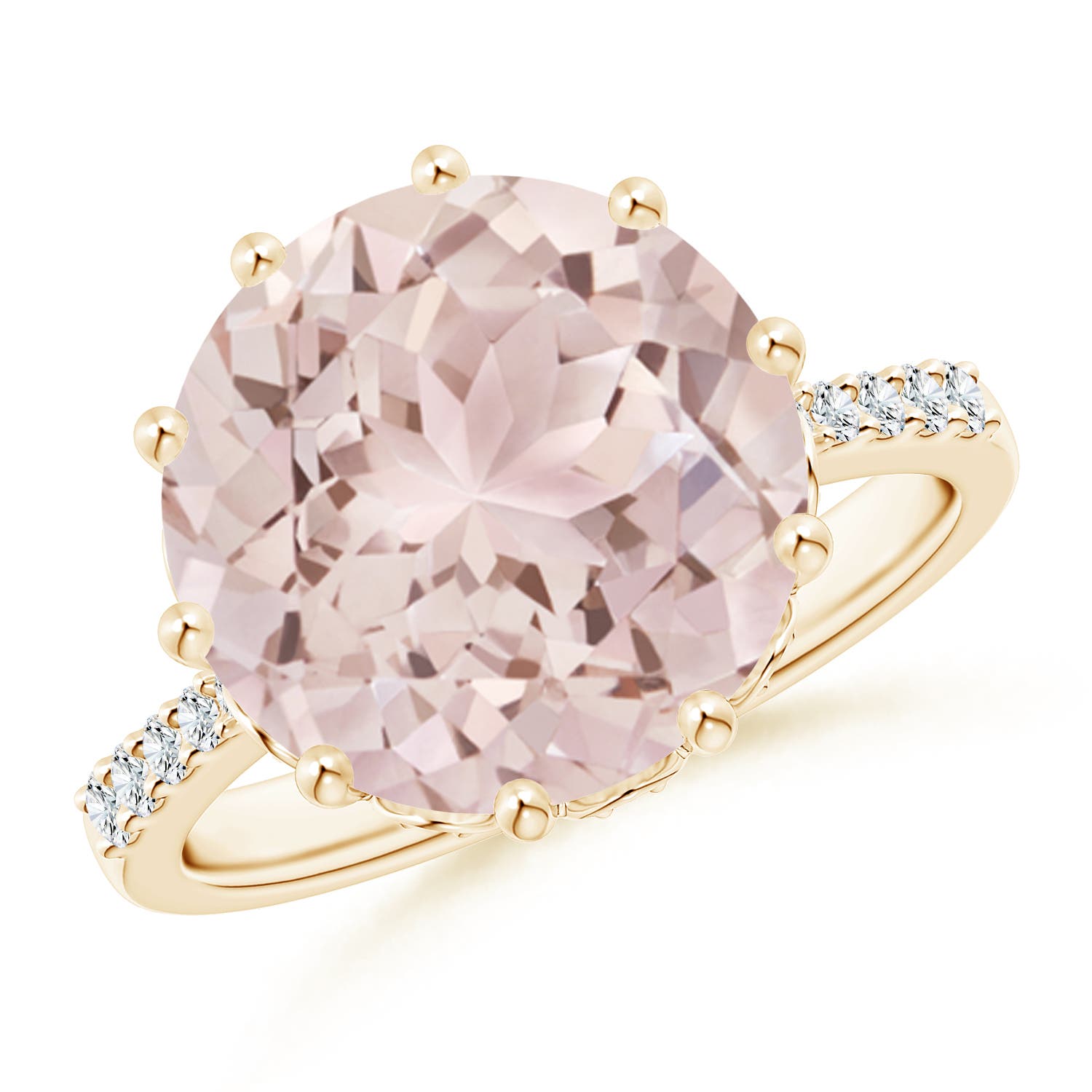 A - Morganite / 5.37 CT / 14 KT Yellow Gold