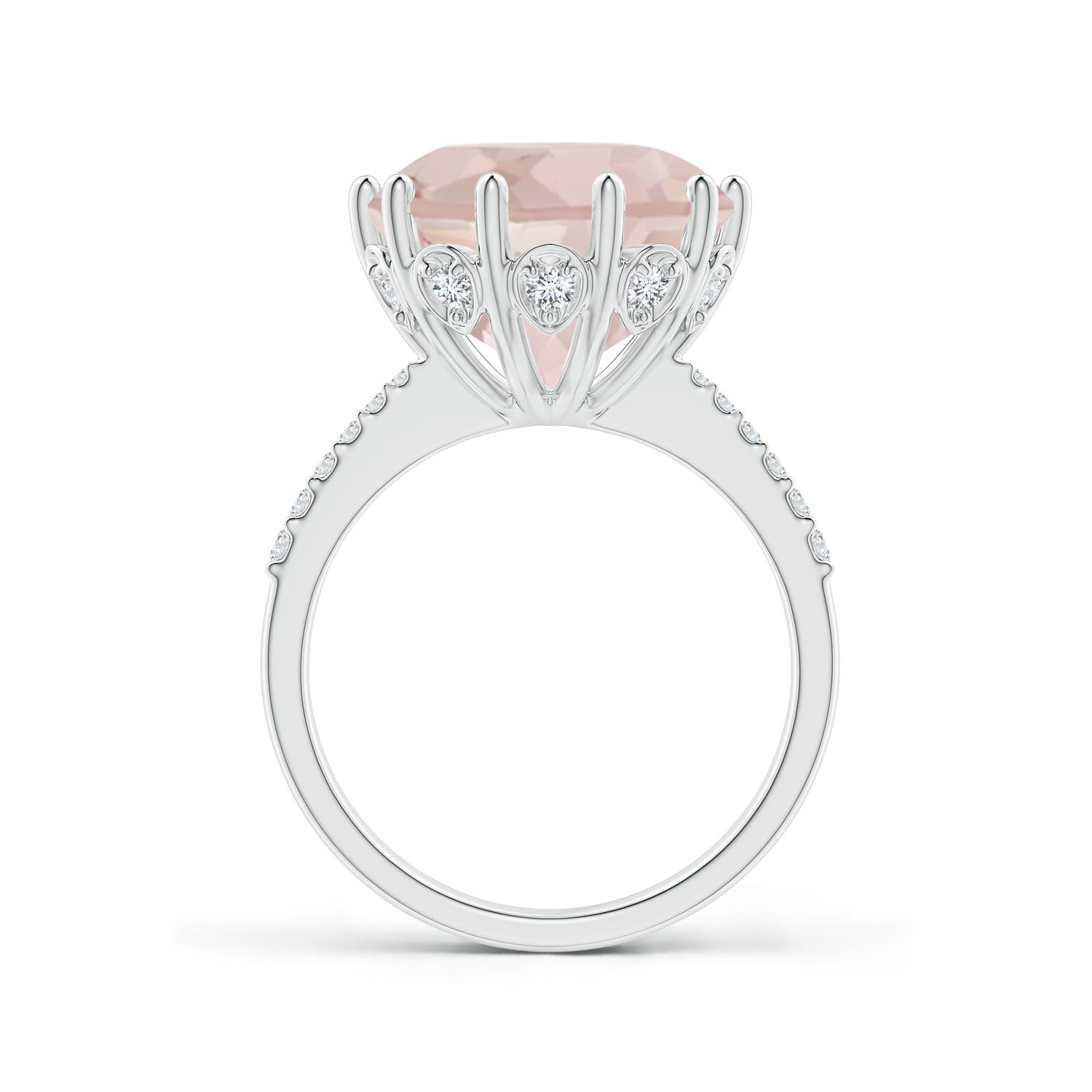 A - Morganite / 6.82 CT / 14 KT White Gold