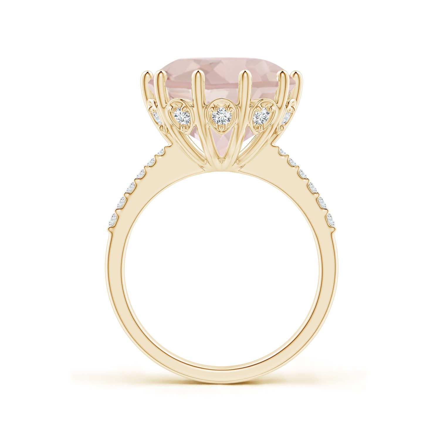 A - Morganite / 6.82 CT / 14 KT Yellow Gold