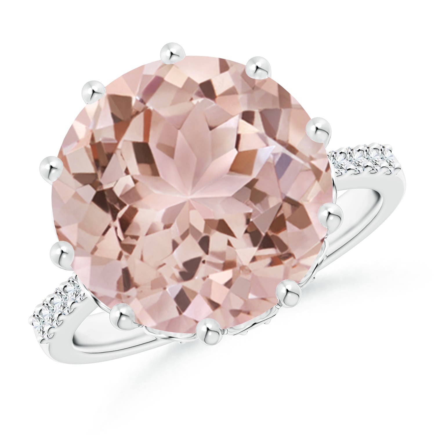 AAA - Morganite / 6.82 CT / 14 KT White Gold