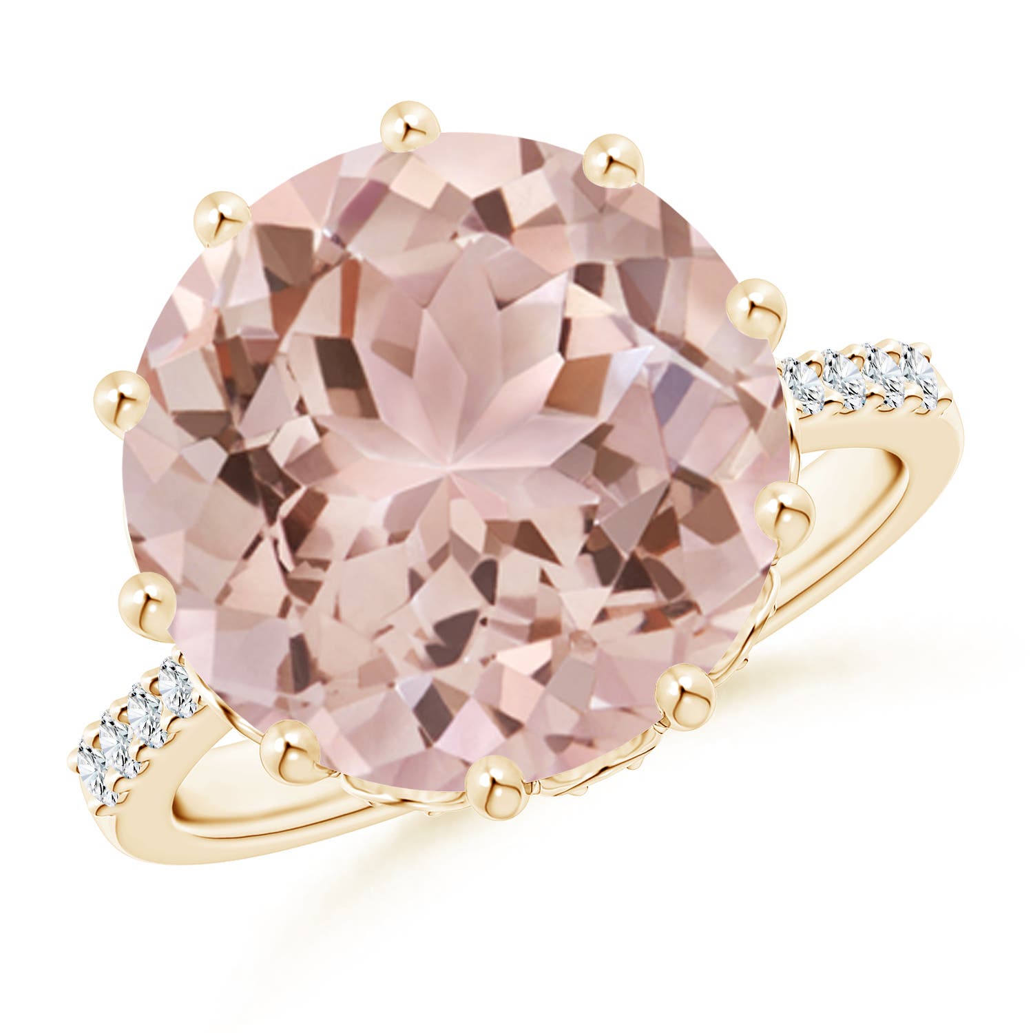 AAA - Morganite / 6.82 CT / 14 KT Yellow Gold