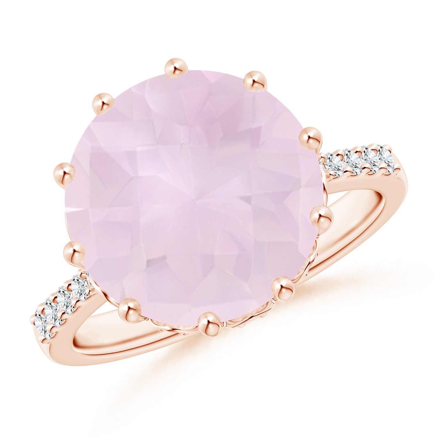 A - Rose Quartz / 4.47 CT / 14 KT Rose Gold