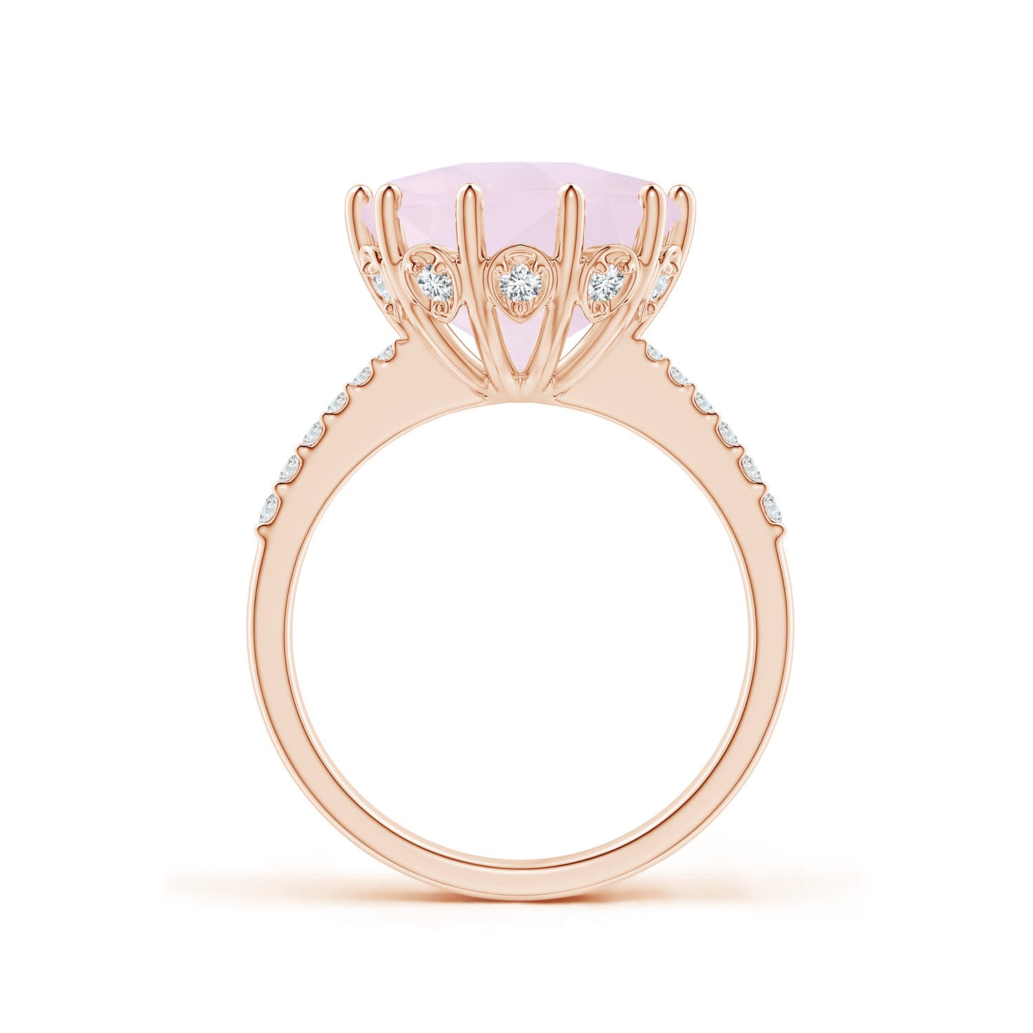 A - Rose Quartz / 4.47 CT / 14 KT Rose Gold