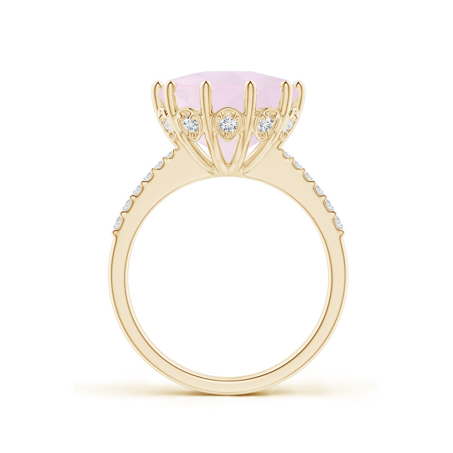 A - Rose Quartz / 4.47 CT / 14 KT Yellow Gold