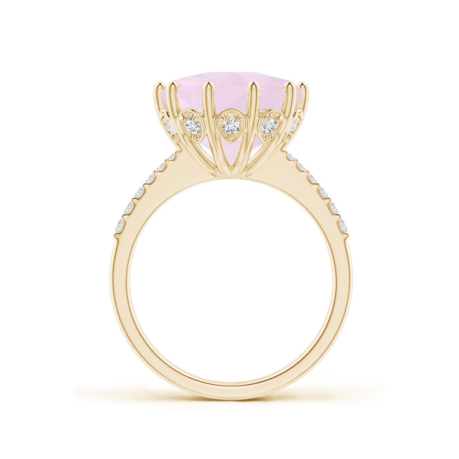 AA - Rose Quartz / 4.47 CT / 14 KT Yellow Gold