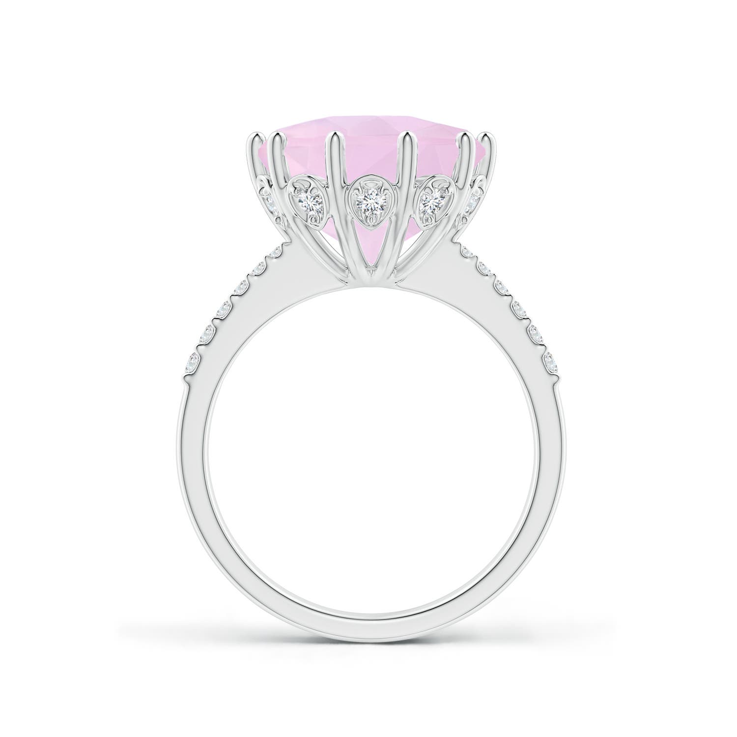 AAA - Rose Quartz / 4.47 CT / 14 KT White Gold