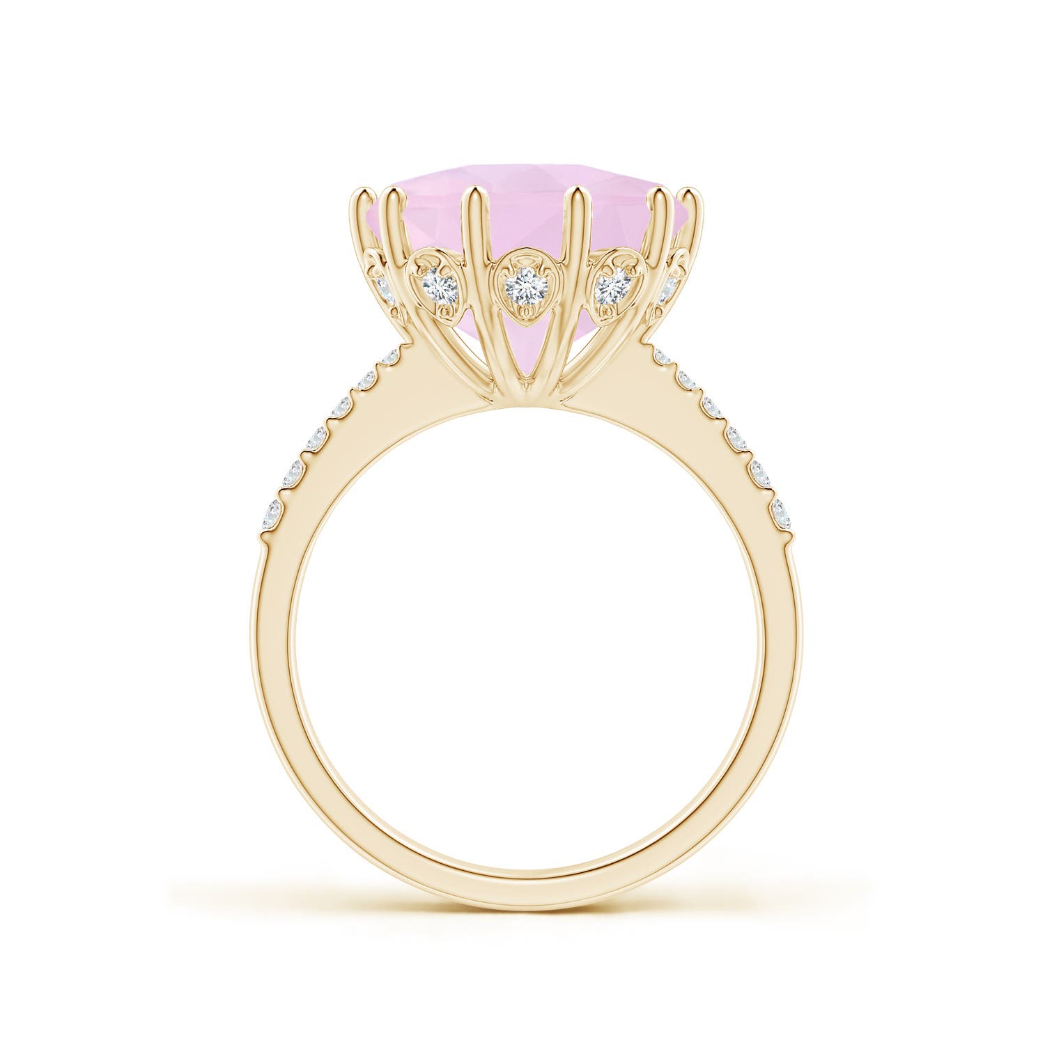 AAA - Rose Quartz / 4.47 CT / 14 KT Yellow Gold