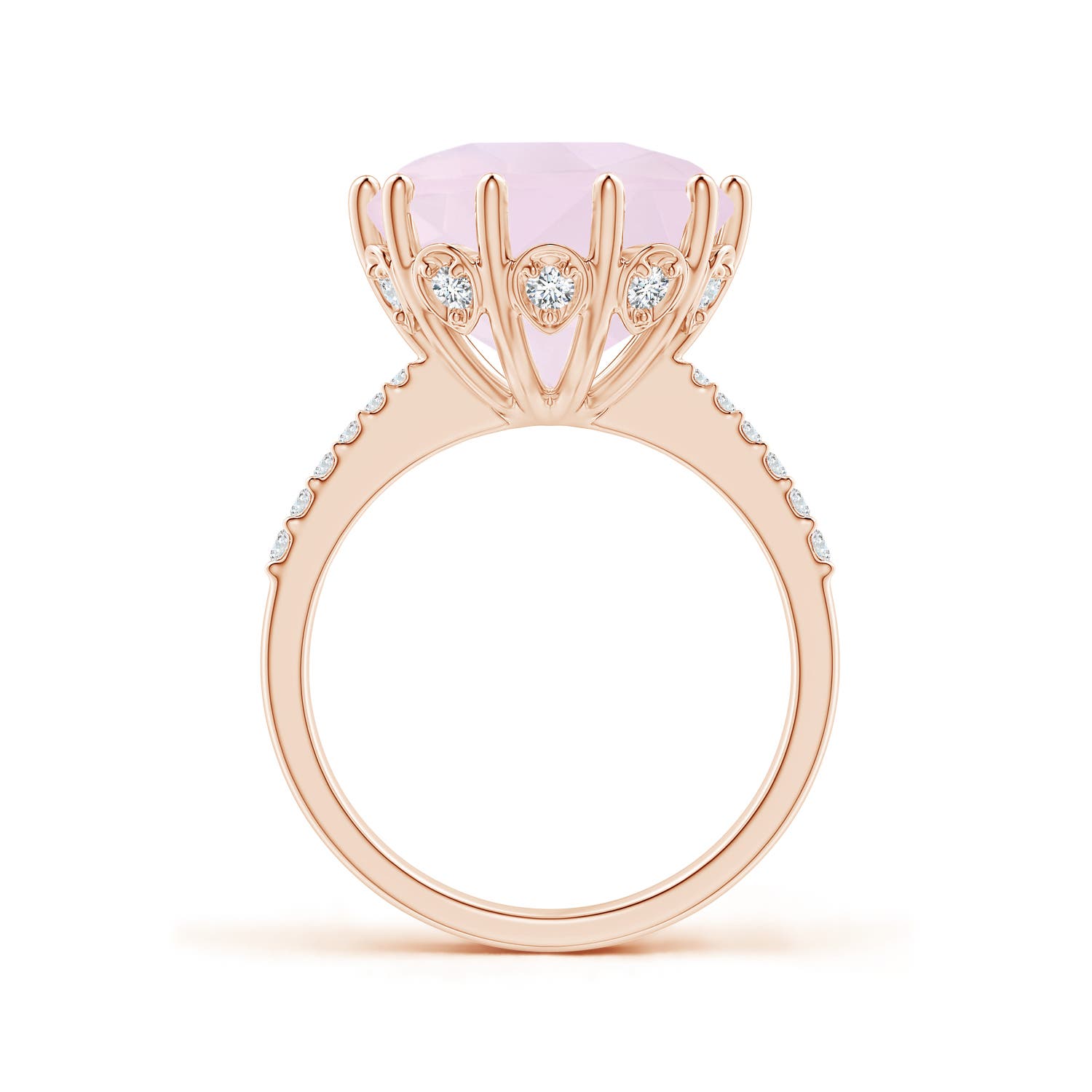 A - Rose Quartz / 7.32 CT / 14 KT Rose Gold