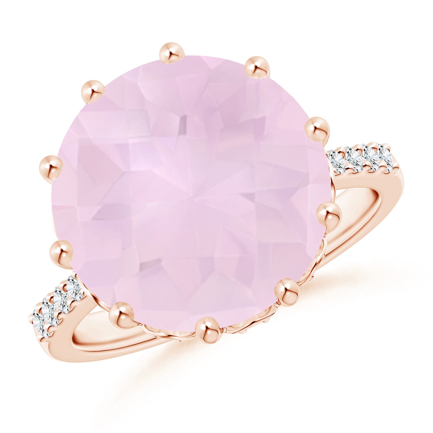 AA - Rose Quartz / 7.32 CT / 14 KT Rose Gold