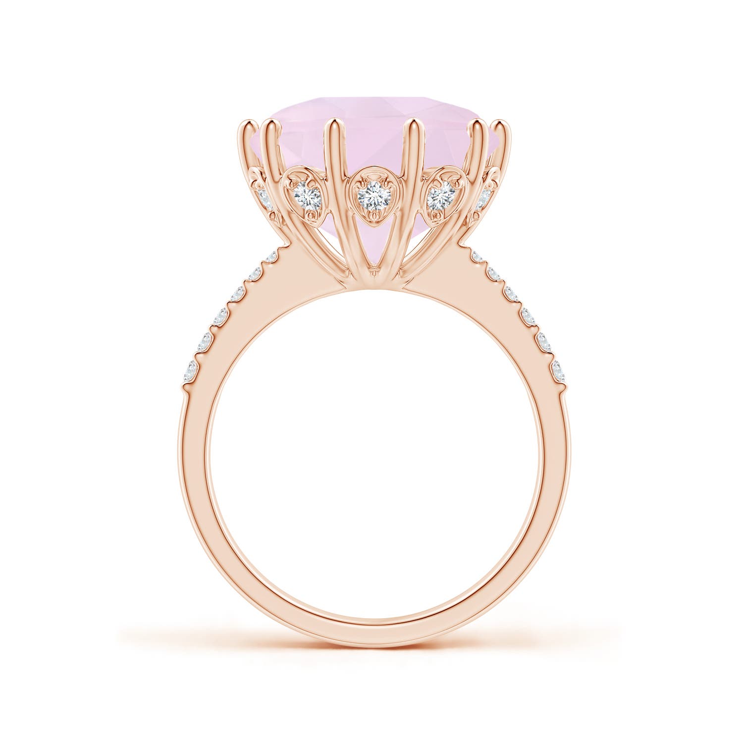 AA - Rose Quartz / 7.32 CT / 14 KT Rose Gold