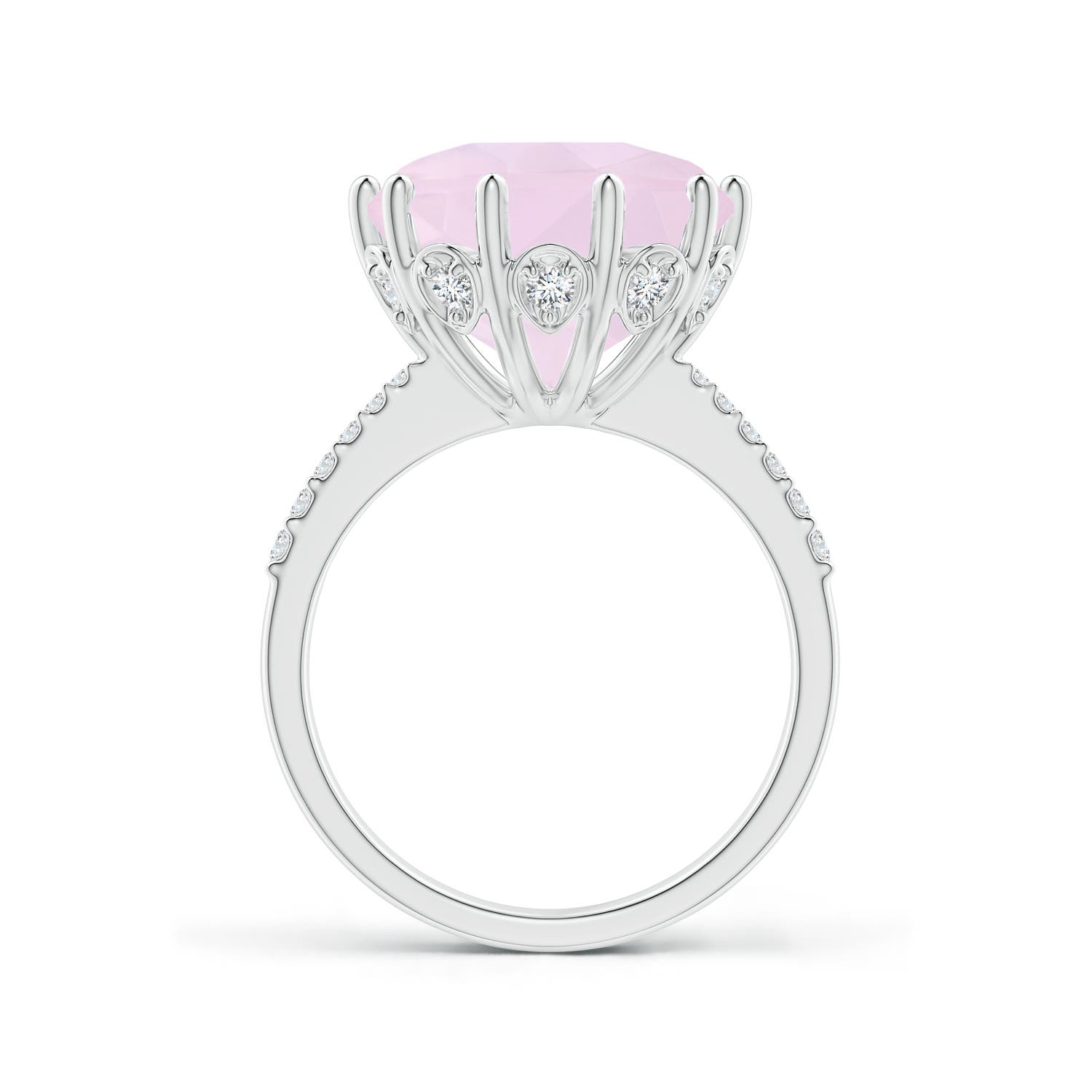 AA - Rose Quartz / 7.32 CT / 14 KT White Gold